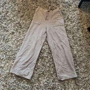 Striped Wide-Leg Pants